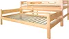 A wooden bunk bed frame with a slatted base, shown against a white background. Anteprima dell’immagine prodotto