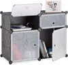 Relaxdays Regalsystem 4 Fächer, Standregal Kunststoff, Produktbild-Vorschau 1