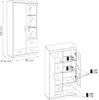 Highboard 80 cm Nussbaum IMPERIA-129 Produktbild-Vorschau 5