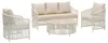 Outdoor Sofa Set KULO 4-teilig, weiß/beige – Lounge-Set aus Produktbild-Vorschau 2