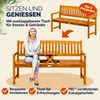 Casaria Panca da Giardino Tavolino Legno Eucalipto Anteprima dell’immagine prodotto 3