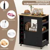 Wózek kuchenny COSTWAY z uchwytem na ręczniki i stojakami Podgląd zdjęcia produktu 4