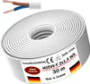 30m Kunststoffschlauchleitung H05VV-F 2x1,5 Weiß Flexible Produktbild-Vorschau 1
