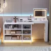 Merax Schminktisch mit LED Spiegel, drehbarer L-förmiger Produktbild-Vorschau 4