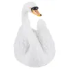 Pryskyřice simulace plovoucí bílé labutě Figurka Ornament Náhled obrázku produktu 2