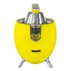 A bright yellow citrus juicer with silver accents, shown from a front-facing angle on a white background. Podgląd zdjęcia produktu