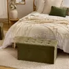 Atmosphera Pouf/Hocker - grun - MDF/ Samt - 76 x 38 x 38 cm Produktbild-Vorschau 9