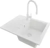 PRIMAGRAN Granitspüle Alles Weiß 62x50cm, Spülbecken 1 Produktbild-Vorschau 1