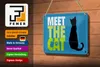 Blechschild Spruch 18x12cm meet the cat Katze Produktbild-Vorschau 3