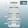Vilde | Récipients alimentaires - 8 pièces - avec couvercle Voir les images du produit 5