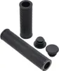 DDK Fahrrad Lenker Griffe 130/90mm Rund Steckgriff Schwarz Produktbild-Vorschau 1
