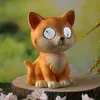 LED Solar Katze mit blizelnden und rollenden Augen - Gartenfigur - H: 22,5cm - Lichtsensor Produktbild-Vorschau