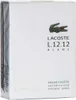 A white box of Lacoste L.12.12 Blanc Eau de Toilette for men. Produktbild-Vorschau
