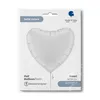 ABC36 Uni Herz 91 cm ø | Weiß Satin Produktbild-Vorschau 2