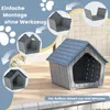 COSTWAY 59,5x57x58 cm Hundehütte Outdoor, winterfestes Produktbild-Vorschau 5