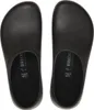A top-down view of a pair of black Birkenstock clogs on a white background. Produktbild-Vorschau