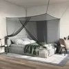 Mosquito Net pro postel 156 síť Černá 220 x 150 x 180 cm Náhled obrázku produktu 2