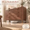 Comodino INONEFT con 6 cassetti in rattan, 100x34x73 cm, Anteprima dell’immagine prodotto 7