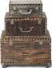 Three stacked vintage-style storage chests. Produktbild-Vorschau