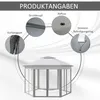 Outsunny Gartenpavillon Faltpavillon mit 6 Seitenteile Produktbild-Vorschau 7