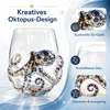 Oktopus Glas handgemacht, Kraken Weinglas ohne Stiel im Produktbild-Vorschau 7