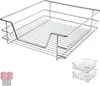 tectake® Teleskopschublade verchromt einfache Montage Produktbild-Vorschau 1
