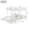 Letto a castello Flieks 90x200 cm/140x200 cm per 3 bambini, Anteprima dell’immagine prodotto 4