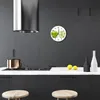 Glasuhr Wanduhr Küchenuhr Echt-Glas 30fi cm Apfel  grün Produktbild-Vorschau 3