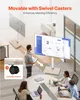 A mobile TV stand is shown in a modern office or meeting room setting, with people interacting around a table and a large screen displaying charts. Náhled obrázku produktu