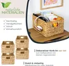 Aufbewahrungskorb faltbarer Korb geflochten aus Wasserhyazinthe Seegras 4er Set HMF 37241-S4 Größe L 36 x 28 x 20 cm vorne Produktbild-Vorschau