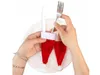 Czapka Mikołaja Na Butelkę Sztućce 10Szt Ozdoby Podgląd zdjęcia produktu 4