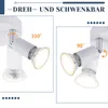 ZMH Deckenstrahler LED GU10 Rund 3 Flammig Mattweiß 350° Produktbild-Vorschau 3