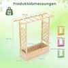 COSTWAY Květináč, truhlík s mřížkou, oporou pro popínavé Náhled obrázku produktu 3
