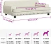 vidaXL Letto per cani crema 90x53x30 cm in velluto Anteprima dell’immagine prodotto 7