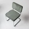 Lot de 2 chaises cantilever en velours côtelé vert kaki Voir les images du produit 10