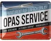 LANOLU retro Blechschild OPAS SERVICE, Schild Werkstatt Produktbild-Vorschau 1