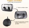 An instructional diagram showing how to fold a portable grow tent. Produktbild-Vorschau