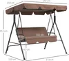Outsunny Hollywoodschaukel Gartenschaukel 3-Sitzer mit Dach Produktbild-Vorschau 3