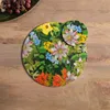 4er Set Tischsets, Platzsets rund Floral Blumen bunt Kork Produktbild-Vorschau 6