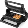 A waffle maker with a waffle inside, shown open. Produktbild-Vorschau