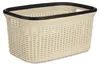 KIPIT Waschekorb - creme/beige - Kunststoff - Rattan - 36 L Produktbild-Vorschau 1