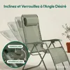 CASABEL lot de 2 chaises pliantes Zéro Gravité Vert sauge Voir les images du produit 5