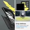 Collage showing a phone case with its layers, a phone inside a case, and a ball dropping onto a surface. Anteprima dell’immagine prodotto
