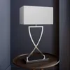 Lucande Tischleuchte Evaine, chrom/weiß, Metall, 66 cm, E27 Produktbild-Vorschau 4