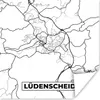 MuchoWow® Poster Lüdenscheid - Karte - Stadtplan 75x75 cm - Produktbild-Vorschau 1