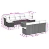 Design 11-tlg. Garten-Sofagarnitur mit Kissen Beige Poly Produktbild-Vorschau 3