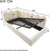 Flieks Hydraulisches Polsterbett Schlafsofa 90x190cm, Produktbild-Vorschau 7