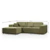 Ecksofa PEDRO L Dunkelgrün, 267x170 cm, Sofa L-form Breite Produktbild-Vorschau 9