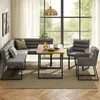 Ensemble de bancs d'angle avec table, deux chaises, tissu Voir les images du produit 3