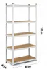Kovový skladovací regál 180 x 90 x 40 cm, 5 polic, nosnost Náhled obrázku produktu 3